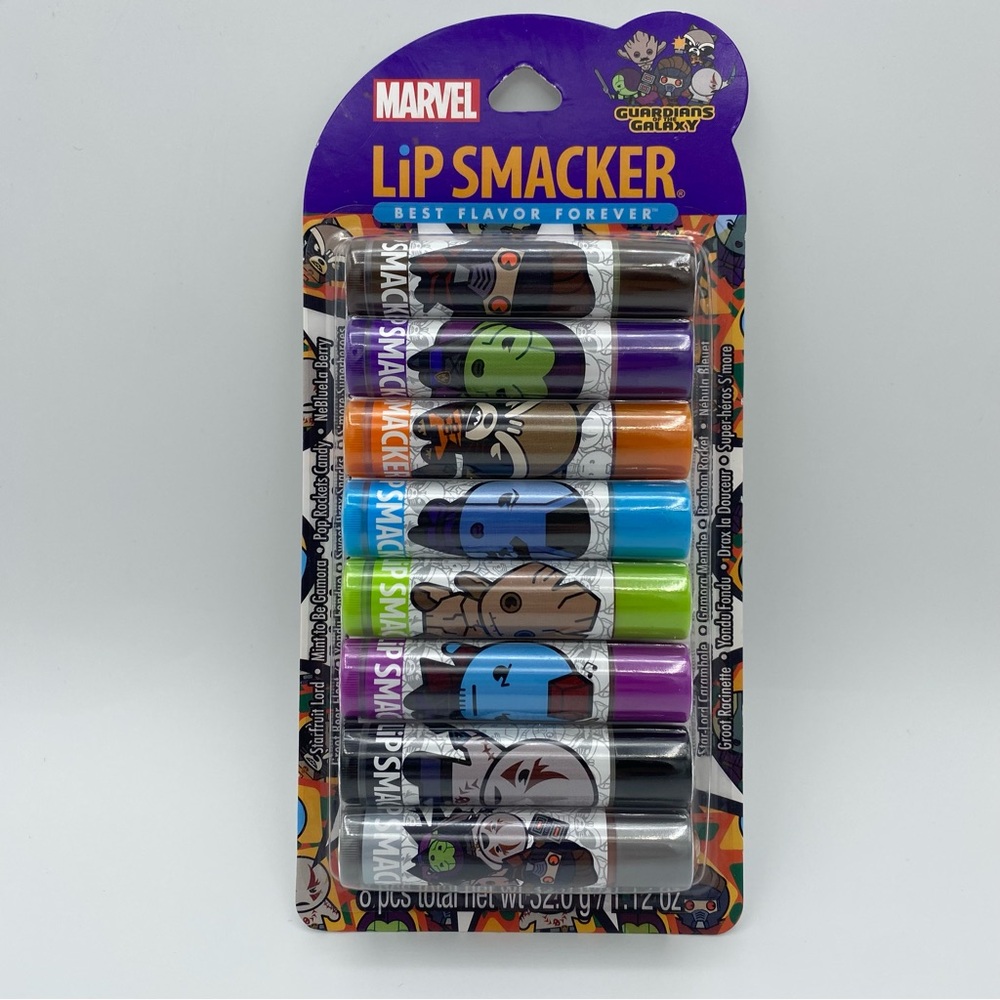 Lip Smackers Guardians Of The Galaxy Disney Marvel Party Pack 8 Sticks Gifts